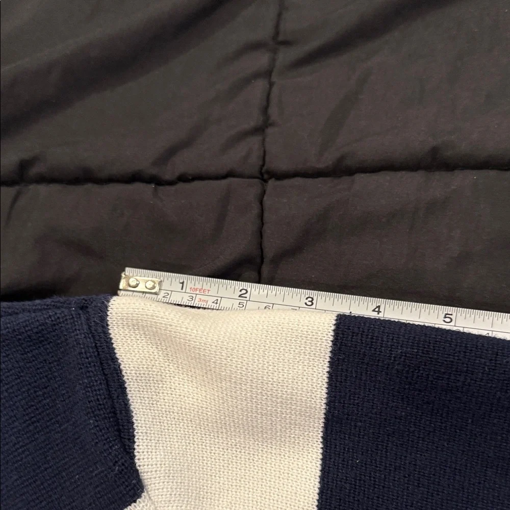 Lauren by Ralph Lauren Navy & White Striped Button sweater cardigan sz 3x - Picture 6 of 9